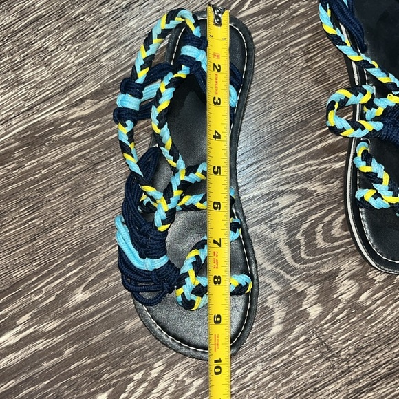 Womens Sandals Ladies Low Wedge Sandals Woven Rope Ladies Summer Sandals - Picture 2 of 5